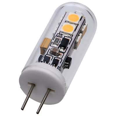 2 Watt T4 LED Clear Finish Bi Pin G4 Base 3000K 12 Volt