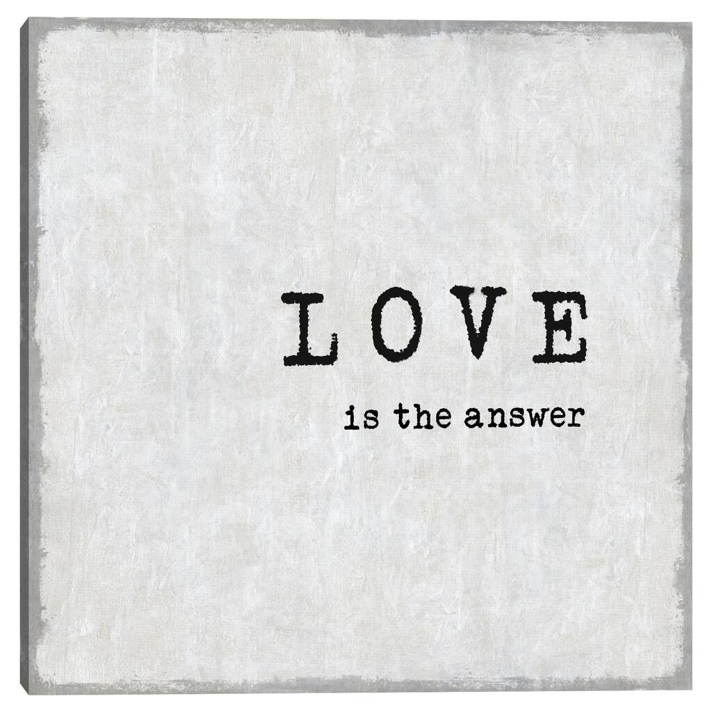 Love is the Answer by Jamie MacDowell Canvas Art Print