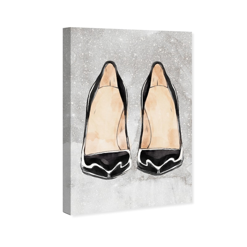 Wynwood Studio Canvas Fashion and Glam Heels to Impress Tall Black and Glam Wall Art Canvas Print