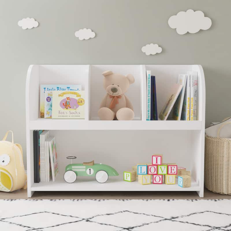 MDF Kids Bookcase with 4 Compartments