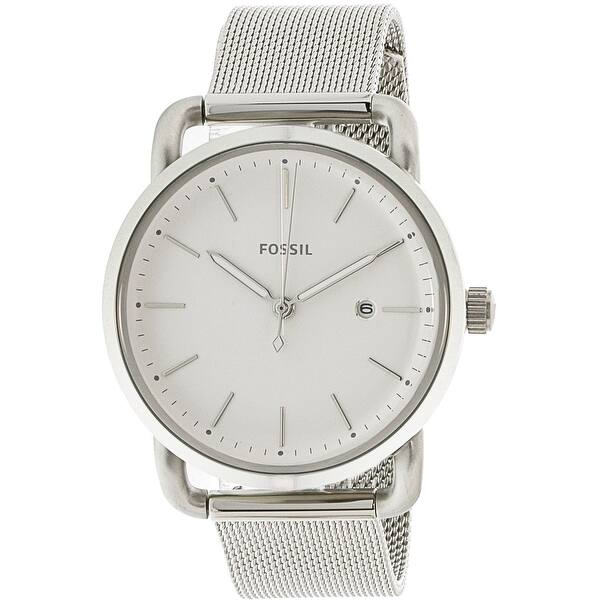 Shop Fossil Women S The Commuter Silver Stainless Steel Quartz