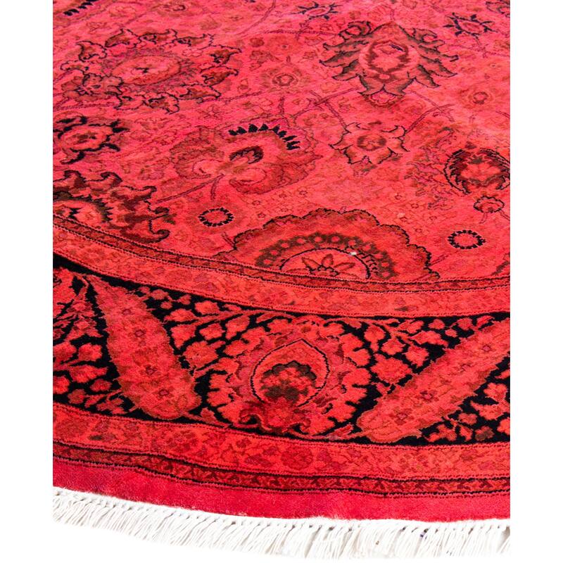 Overdyed One-of-a-Kind Hand-Knotted Area Rug - Pink - 6' 1" x 6' 1"