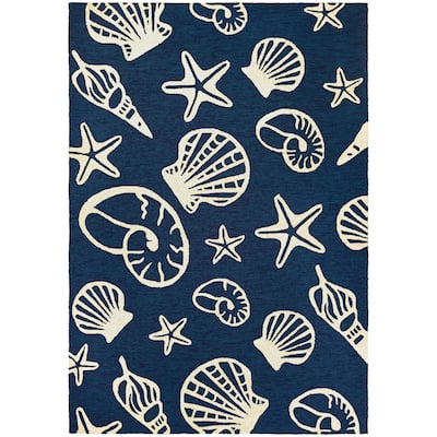 Picadilly Sea Shells Indoor/ Outdoor Area Rug