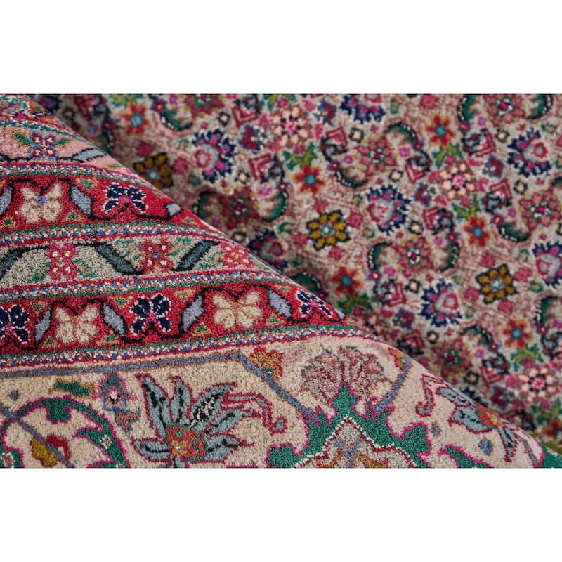 EXQUISITE RUGS ONE-OF-A-KIND Super Fine Tabriz Hand Knotted Green Rug - 10'x14'