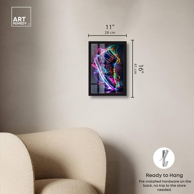 Bright Lights Sneaker Shadowbox by Art Remedy