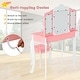 preview thumbnail 18 of 18, Gymax Kids Vanity Princess Makeup Dressing Table Chair Set W/ - See Details