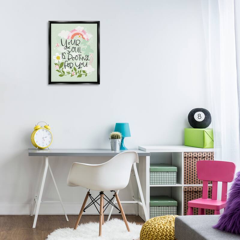 Stupell Your Soul Is Rooting For You Framed Floater Canvas Wall Art Design By Mandy Ford Art + Illustration