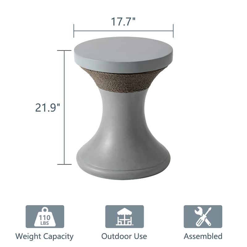 COSIEST Outdoor Patio Faux Stone Coffee Table