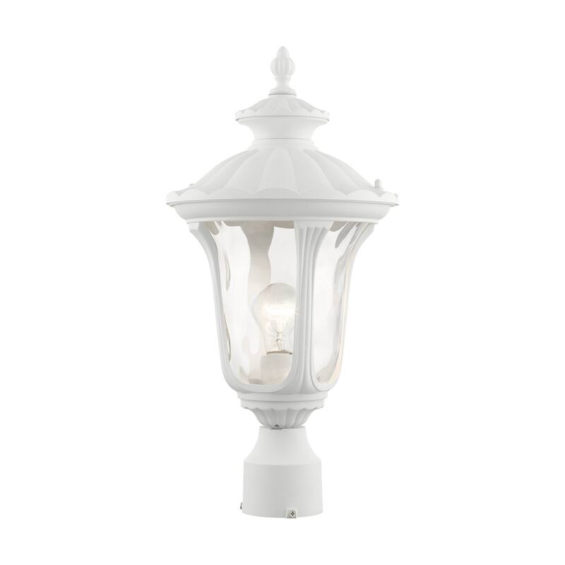 Livex Lighting Oxford 19" Tall Outdoor Single Head Post Light - Textured White