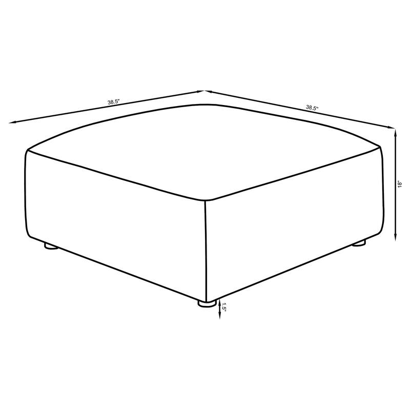 Jennifer Contemporary Square Upholstered Ottoman