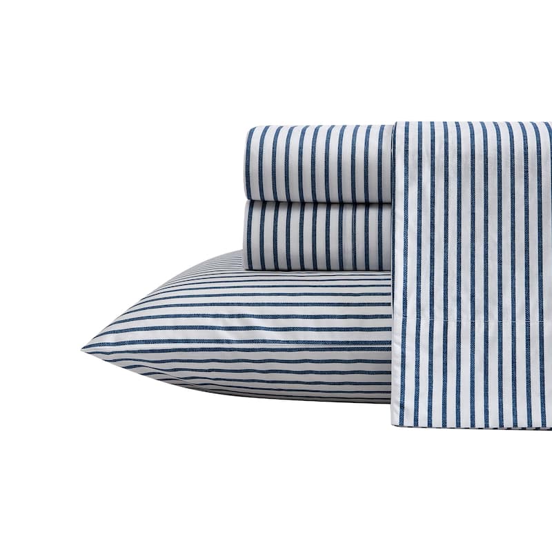 Nautica Cotton Percale Deep Pocket Bed Sheet Sets - Twin - Harmead