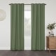 preview thumbnail 39 of 44, Linen Slub Texture Blackout Grommet Curtain Pair(2 Panels) 52"Wx108"L - Olive Green