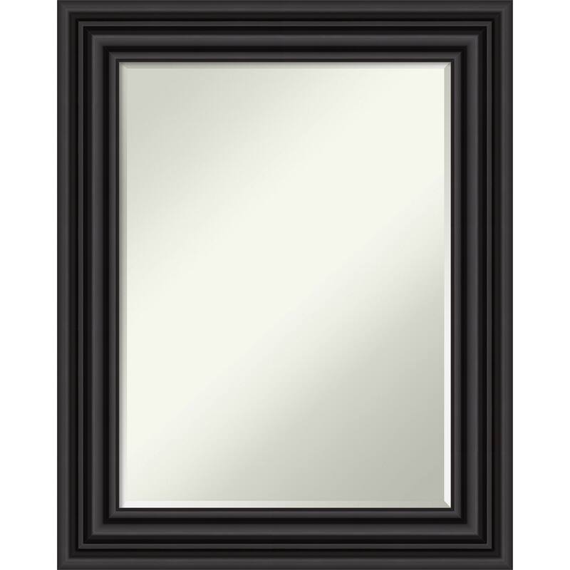 Petite Bevel Bathroom Wall Mirror - Colonial Black Frame - Colonial Black - 24 x 30 in