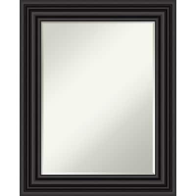 Petite Bevel Bathroom Wall Mirror - Colonial Black Frame - Colonial Black - 24 x 30 in