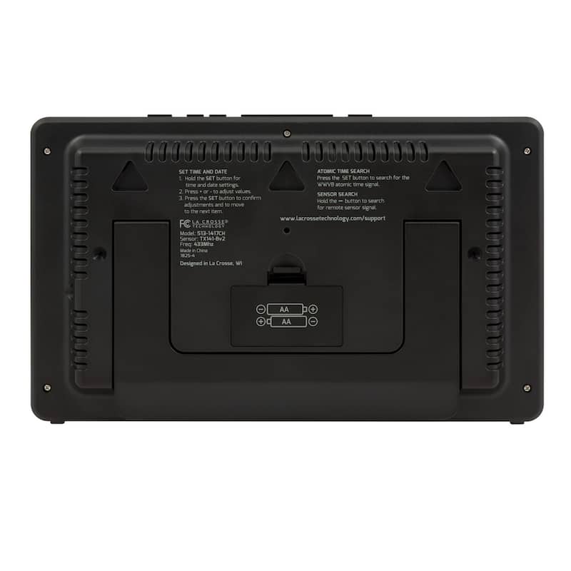 11" Brown and Black Atomic Digital Wall Clock with Moon Phase