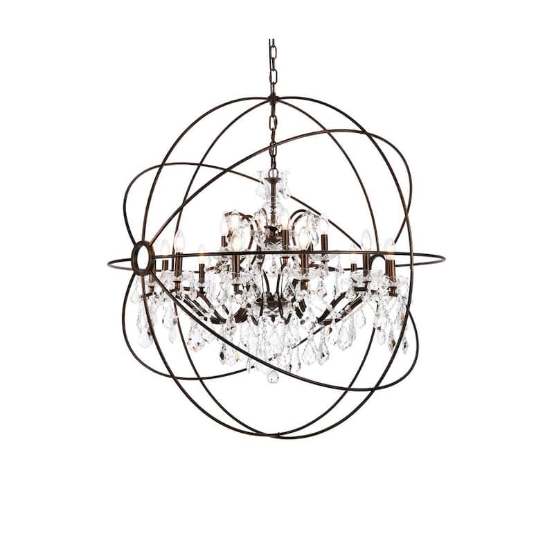 Royce Edge 18-Light Dark Bronze Chandelier