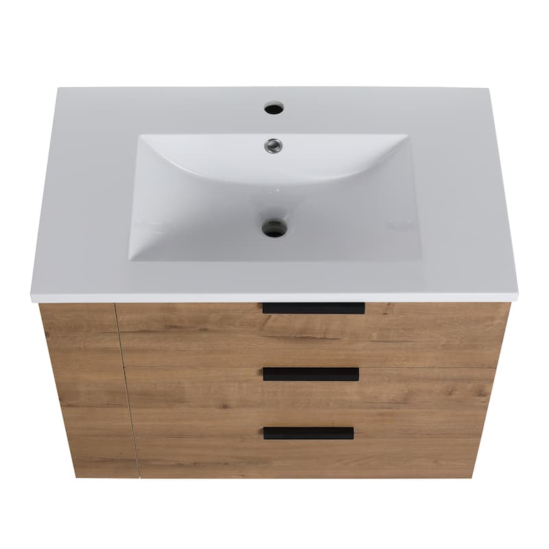 Topcraft Wall-Mounted Bathroom Vanity With Sink