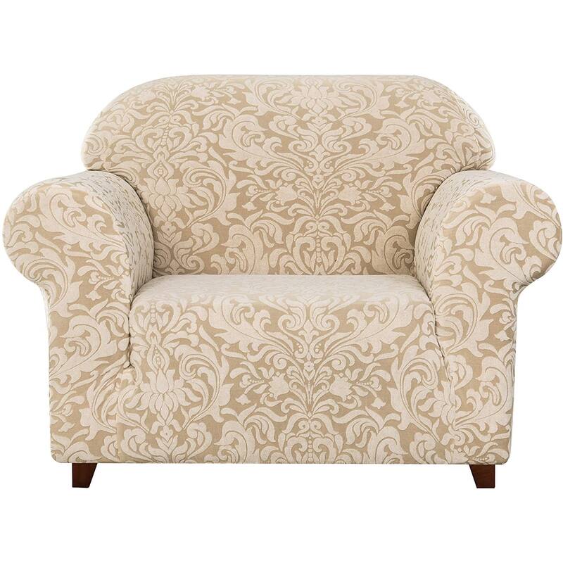 Subrtex 1 Piece Armchair Slipcover Jacquard Damask Spandex Furniture Protector