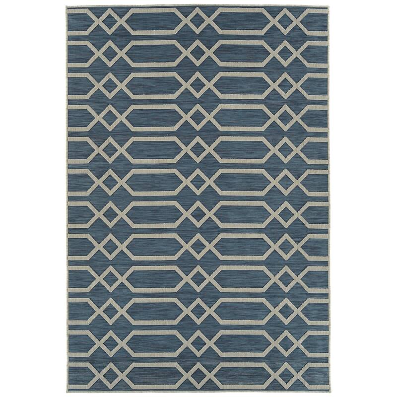 Contemporary Transitional Geometric Textured High-Low Cut & Loop Runner - 2x 6