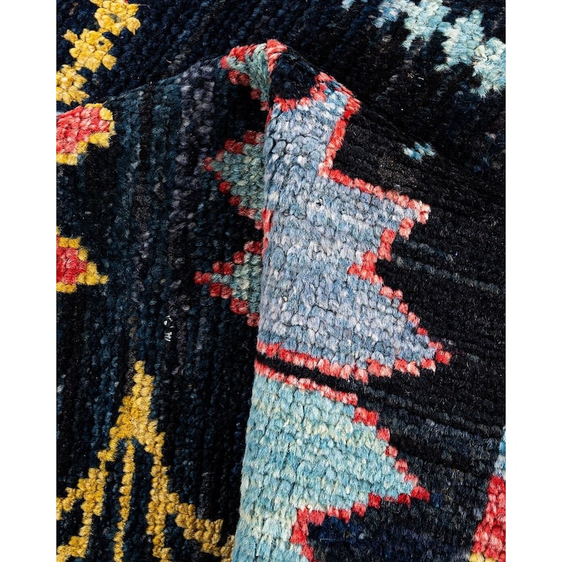 Contemporary Overdyed Wool Hand Knotted Square Area Rug - 4' 10" x 5' 0"