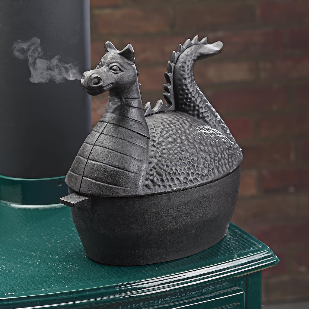 Dragon Woodstove Steamer in Cast Iron - Black