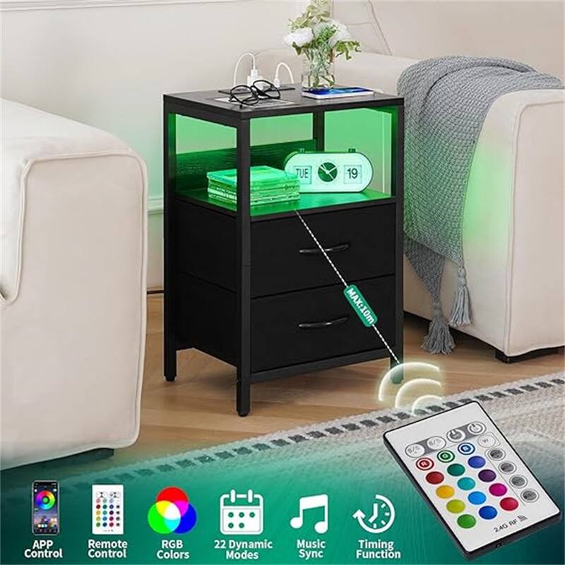Nightstand with Charging Station