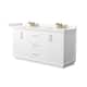 Option White / Giotto Quartz Top / Satin Bronze Hardware