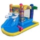 preview thumbnail 1 of 6, Minions Bounce House Waterslide, Outdoor Fun Tropical Inflatable Waterpark, Backyard Slide with Water Cannon for Kids Ages 3-8