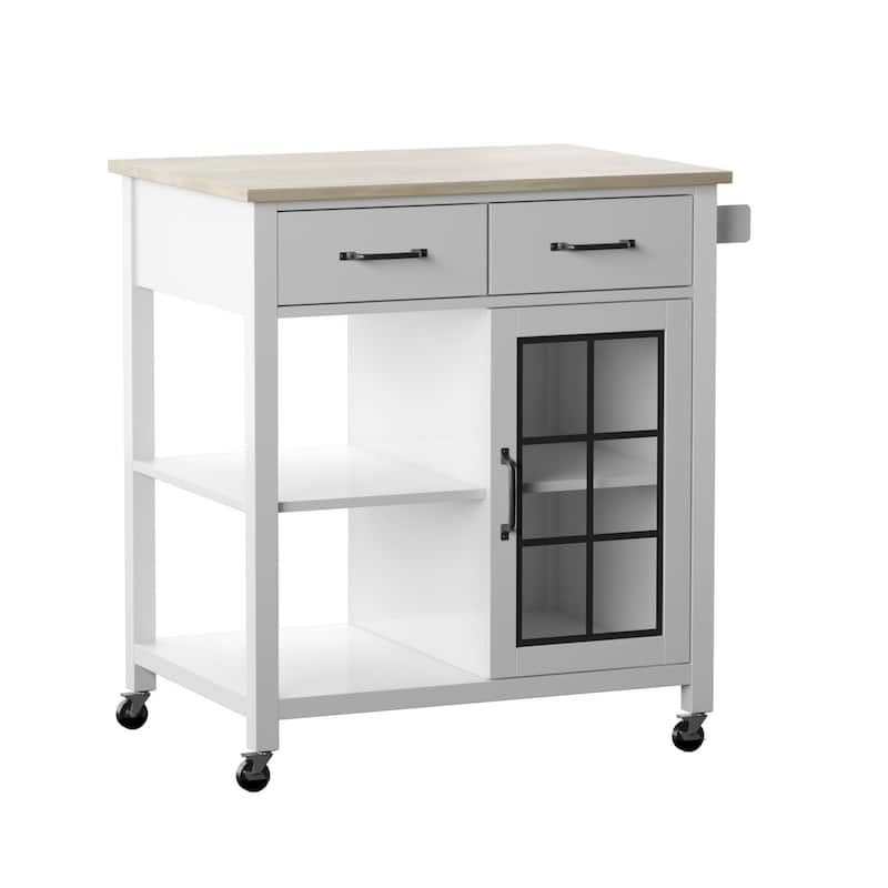 Rolling Kitchen Cart - White