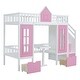 preview thumbnail 22 of 29, Impression & Elegant Twin over Twin Bunk Bed Turn into Upper Bed and Down Desk, Changeable Table, Fun Place For Kids, White