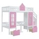 preview thumbnail 22 of 48, Modern Design Twin Over Twin Bunk Bed with Changeable Table,Solid Wood Construction and Storage Staircase