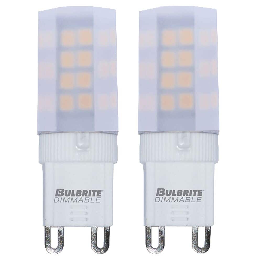 Bulbrite Pack of (2) 4.5 Watt Dimmable Frost Mini T4 Bi-Pin (G9) LED Bulb - 340 Lumens, 2700K, and 80 CRI