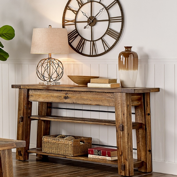 Natural wood new arrivals console table