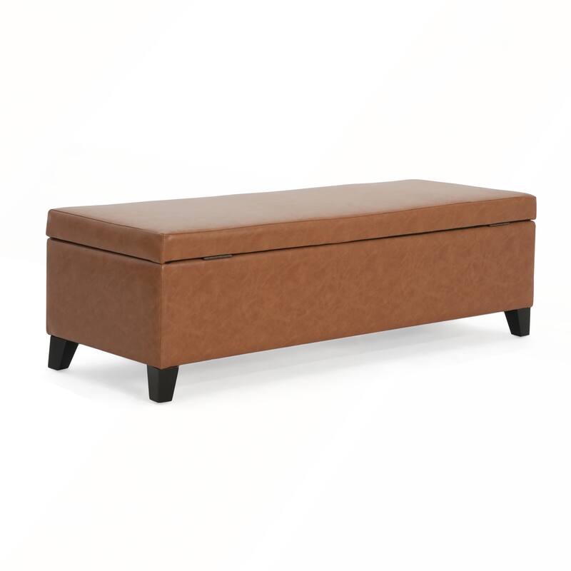 Storage Ottoman with Dense Foam Padding and Ample Space for Modern Living and Multi-Functional Use