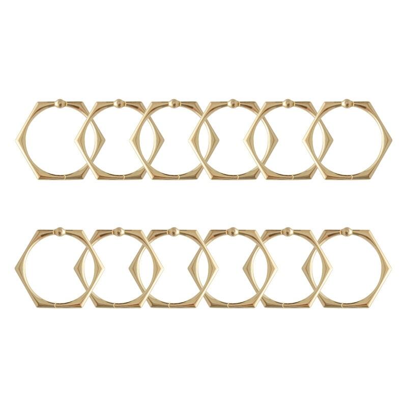 Utopia Alley Rustproof Zinc Shower Curtain Rings for Bathroom, Set of 12