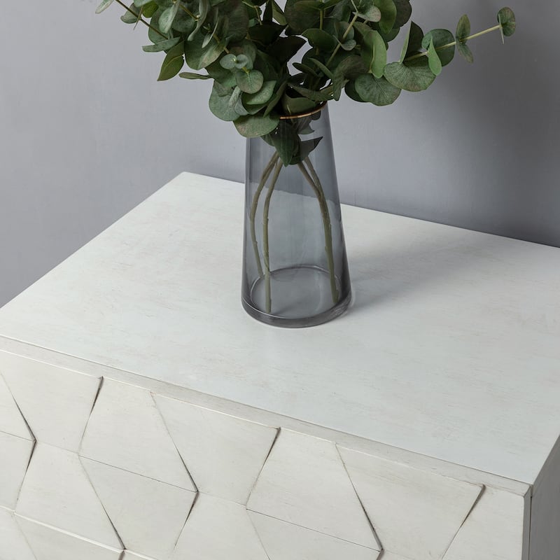 Ethel Mid-Century 2-Drawer Storage Nightstand with Adjustable Solid Wood Legs and Charging Station By HULALA HOME