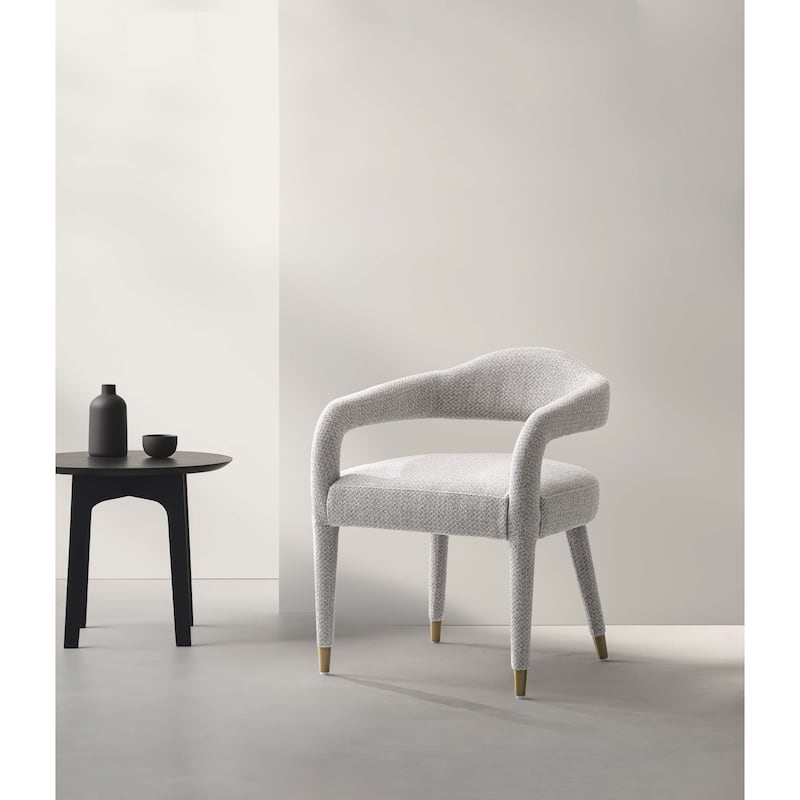 Manhattan Comfort Modern Aspen Tweed Dining Armchair