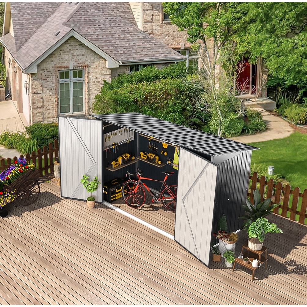 Plastic storage bike best sale shed