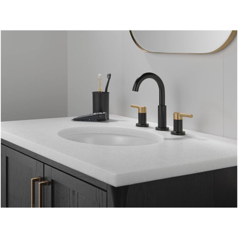 Delta Nicoli 1.2 GPM Widespread Bathroom Faucet with Pop-Up Drain