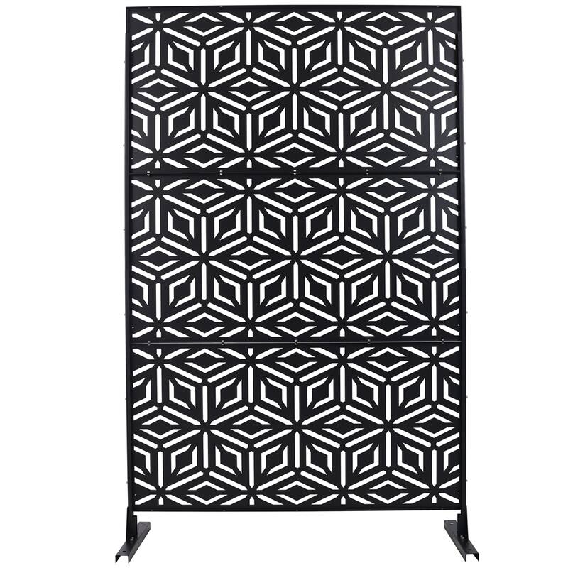 Outdoor & Indoor Privacy Screen Metal Privacy Screen 76" H×48" W