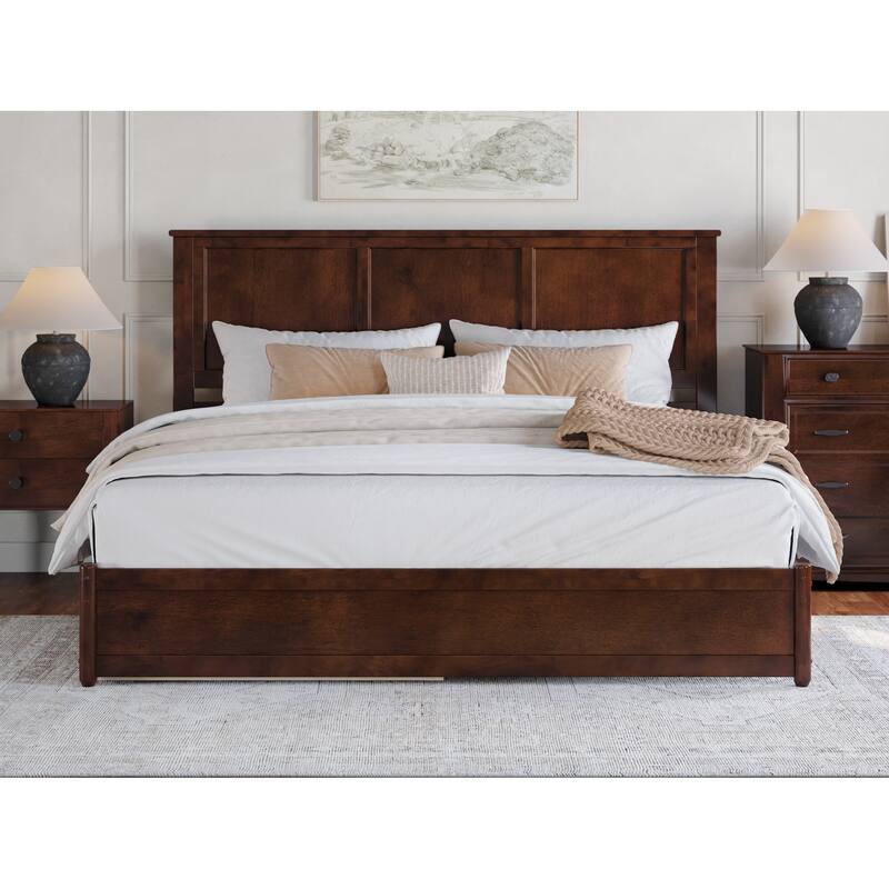 Felicity Platform Bed with Panel Footboard and Twin XL Trundle