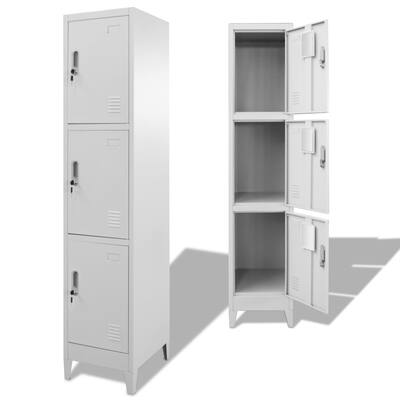 Locker Cabinet with 3 Compartments 15"x17.7"x70.9"