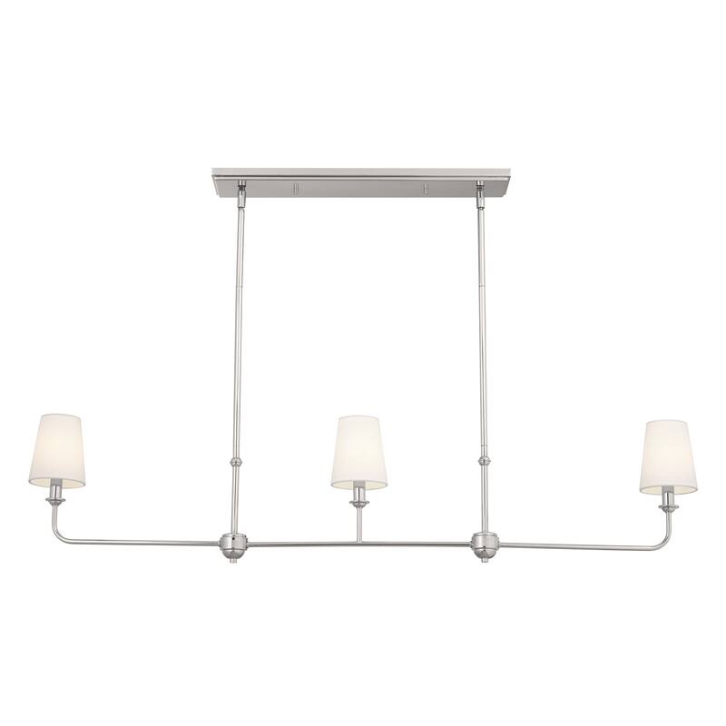 Kichler Lighting Pallas 3 Light Polished Nickel Linear Chandelier - 48.25