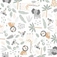 preview thumbnail 5 of 3, Lambs & Ivy Jungle Friends 100% Cotton Safari Animals Baby Fitted Crib Sheet