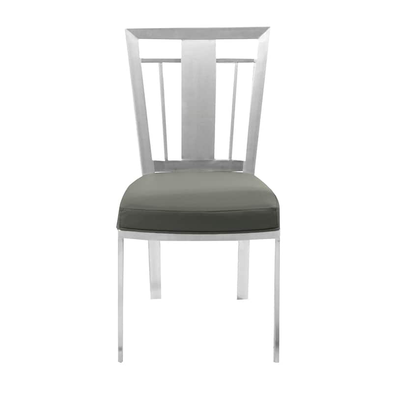 Modern Dining Chair - Stainless Steel Legs, Padded Seat - Elegant Home Furnishings