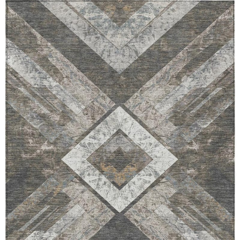 HomeRoots Geometric Transitional Rectangle Outdoor Rug