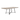 Rectangular Wooden Dining Table with Metal Trestle Base in Black and Light Gray - Black/Light Gray