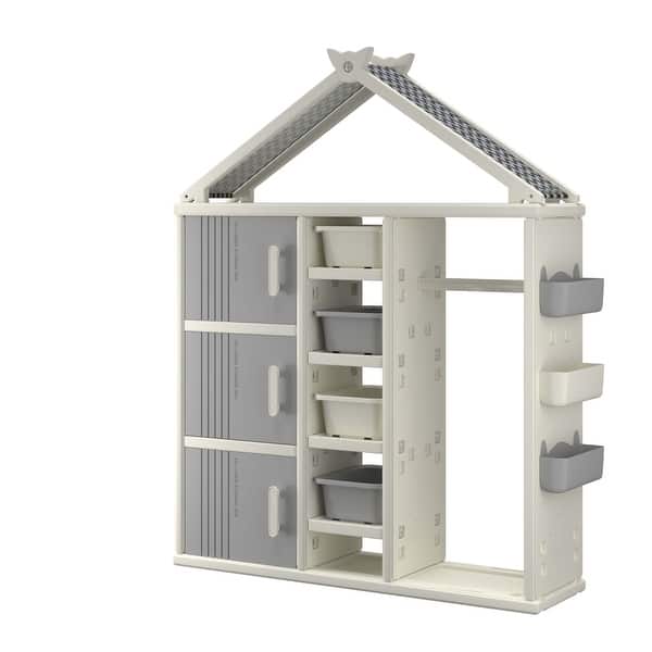 slide 2 of 32, Costway Kids Costume Storage Closet Children Pretend Dresser with - See Details