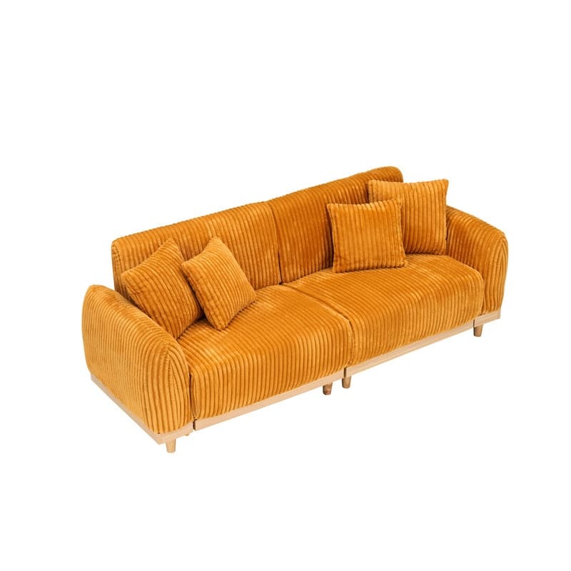 85" Corduroy Upholstered Three-Seat Sofa（New）