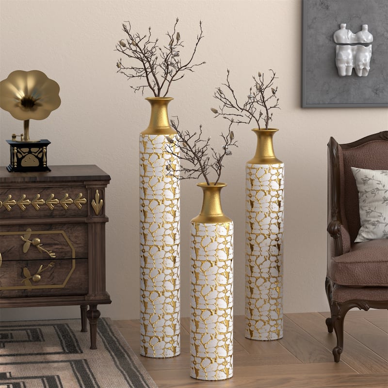 Floor Vases Gold Large Vases Set of 3